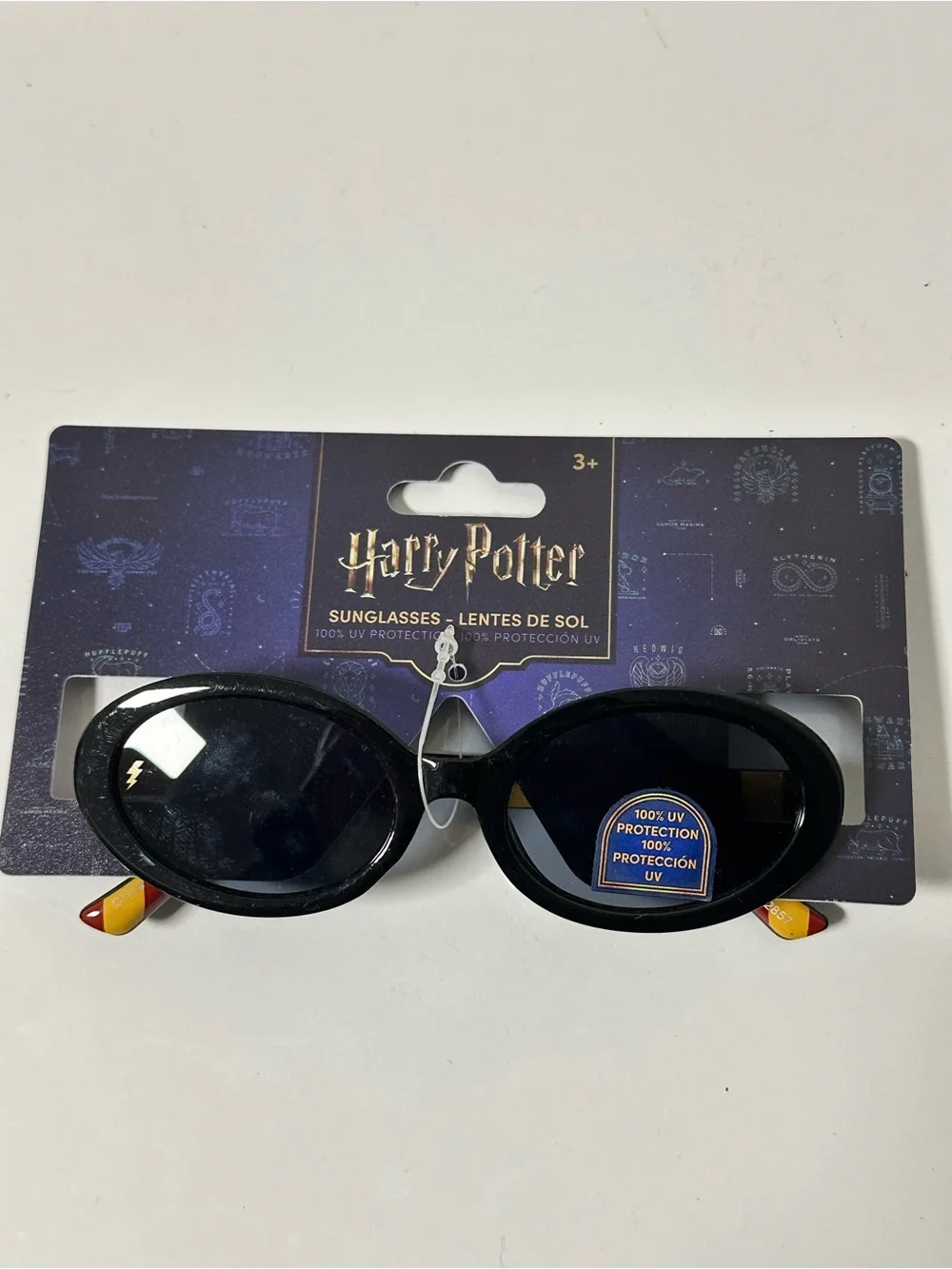 Harry Potter Kids Black Sunglasses with Yellow-Red Temple Tips